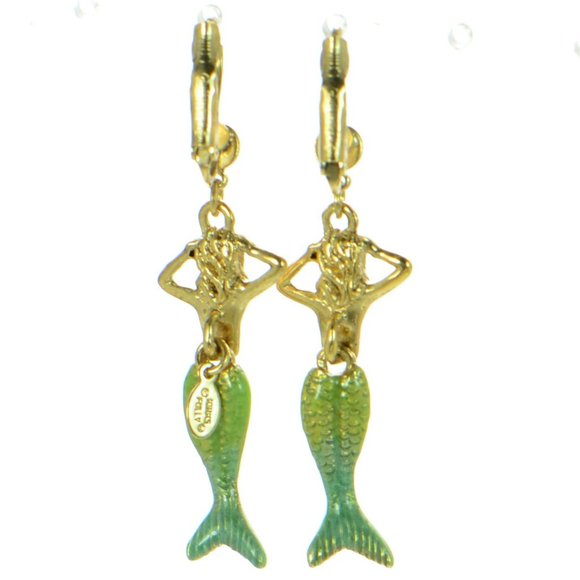 Kirks Folly Mermaid Leverback Earrings - Picture 2 of 5